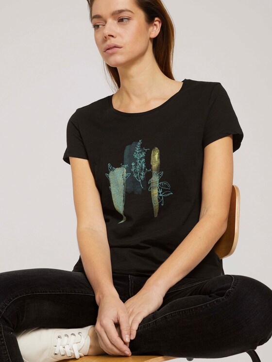 T-Shirt mit Bio-Baumwolle - Frauen - deep black T-Shirt mit Bio-Baumwolle - Frauen - deep black - 5 - TOM TAILOR Denim