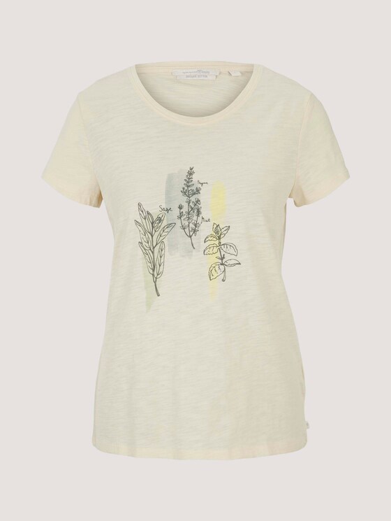 T-Shirt mit Bio-Baumwolle - Frauen - soft creme beige T-Shirt mit Bio-Baumwolle - Frauen - soft creme beige - 7 - TOM TAILOR Denim