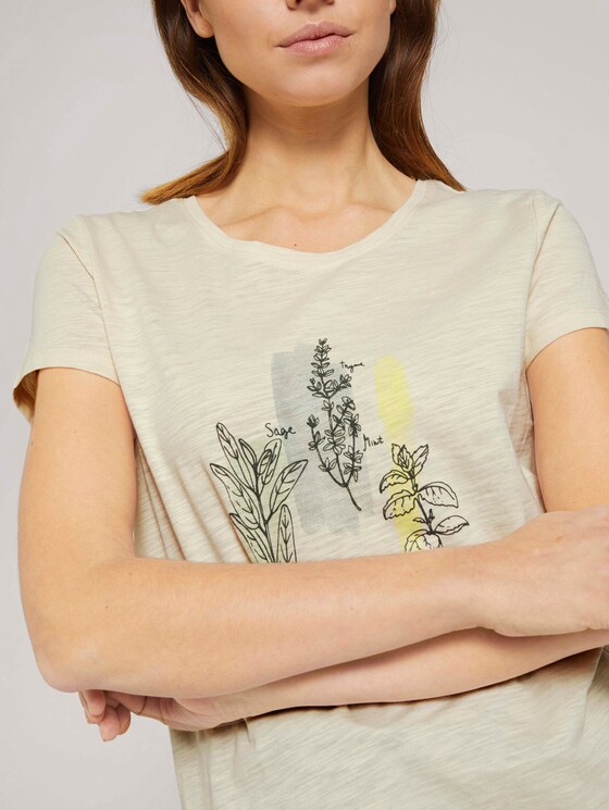 T-Shirt mit Bio-Baumwolle - Frauen - soft creme beige T-Shirt mit Bio-Baumwolle - Frauen - soft creme beige - 9 - TOM TAILOR Denim
