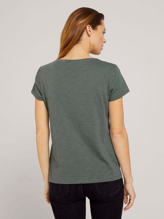 T-Shirt mit Bio-Baumwolle - Frauen - dusty pine green T-Shirt mit Bio-Baumwolle - Frauen - dusty pine green - 2 - TOM TAILOR Denim