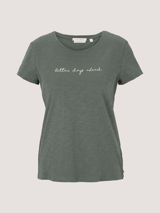 T-Shirt mit Bio-Baumwolle - Frauen - dusty pine green T-Shirt mit Bio-Baumwolle - Frauen - dusty pine green - 7 - TOM TAILOR Denim