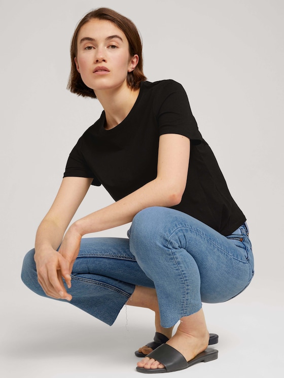 T-Shirt mit Bio-Baumwolle - Frauen - deep black T-Shirt mit Bio-Baumwolle - Frauen - deep black - 5 - TOM TAILOR Denim