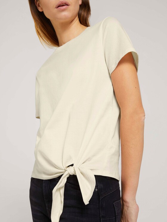 T-Shirt mit Bio-Baumwolle - Frauen - soft creme beige T-Shirt mit Bio-Baumwolle - Frauen - soft creme beige - 9 - TOM TAILOR Denim