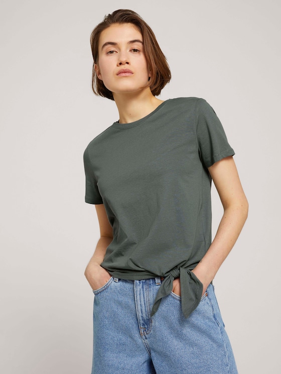 T-Shirt mit Bio-Baumwolle - Frauen - dusty pine green T-Shirt mit Bio-Baumwolle - Frauen - dusty pine green - 5 - TOM TAILOR Denim