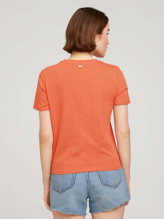T-Shirt mit Bio-Baumwolle - Frauen - sundown coral T-Shirt mit Bio-Baumwolle - Frauen - sundown coral - 2 - TOM TAILOR Denim