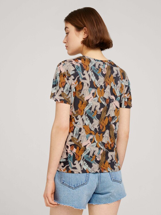 T-Shirt mit Bio-Baumwolle - Frauen - abstract monkey print T-Shirt mit Bio-Baumwolle - Frauen - abstract monkey print - 2 - TOM TAILOR Denim