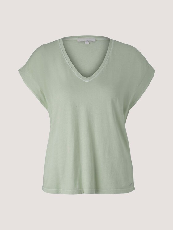 T-Shirt mit Ärmelaufschlag - Frauen - light dusty green T-Shirt mit Ärmelaufschlag - Frauen - light dusty green - 7 - TOM TAILOR Denim