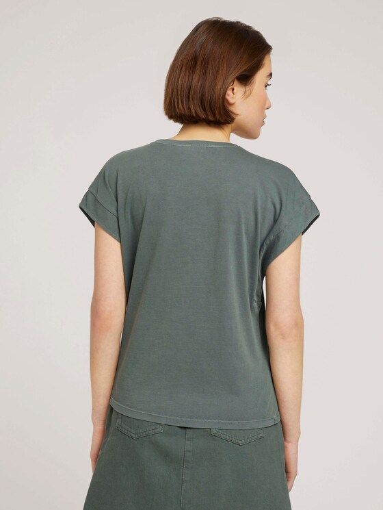 T-Shirt mit Ärmelaufschlag - Frauen - dusty pine green T-Shirt mit Ärmelaufschlag - Frauen - dusty pine green - 2 - TOM TAILOR Denim