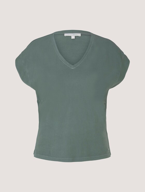 T-Shirt mit Ärmelaufschlag - Frauen - dusty pine green T-Shirt mit Ärmelaufschlag - Frauen - dusty pine green - 7 - TOM TAILOR Denim