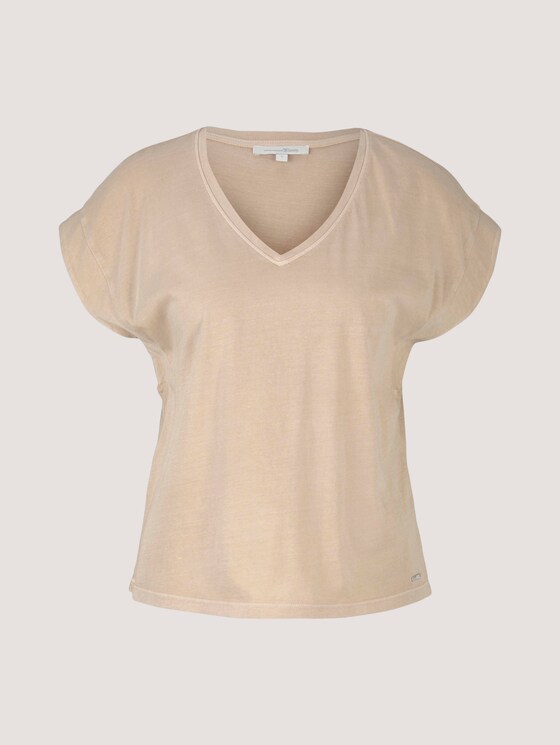 T-Shirt mit Ärmelaufschlag - Frauen - dune beige T-Shirt mit Ärmelaufschlag - Frauen - dune beige - 7 - TOM TAILOR Denim