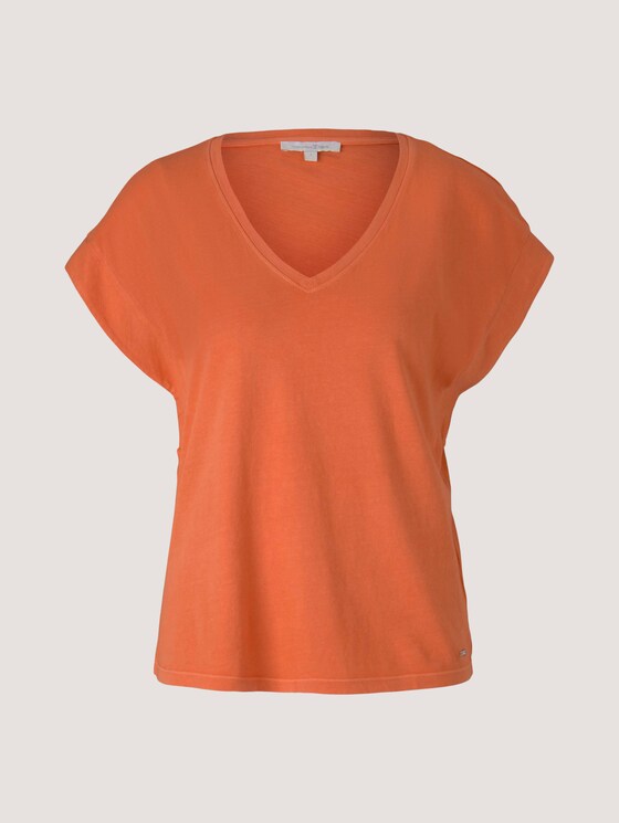 T-Shirt mit Ärmelaufschlag - Frauen - sundown coral T-Shirt mit Ärmelaufschlag - Frauen - sundown coral - 7 - TOM TAILOR Denim
