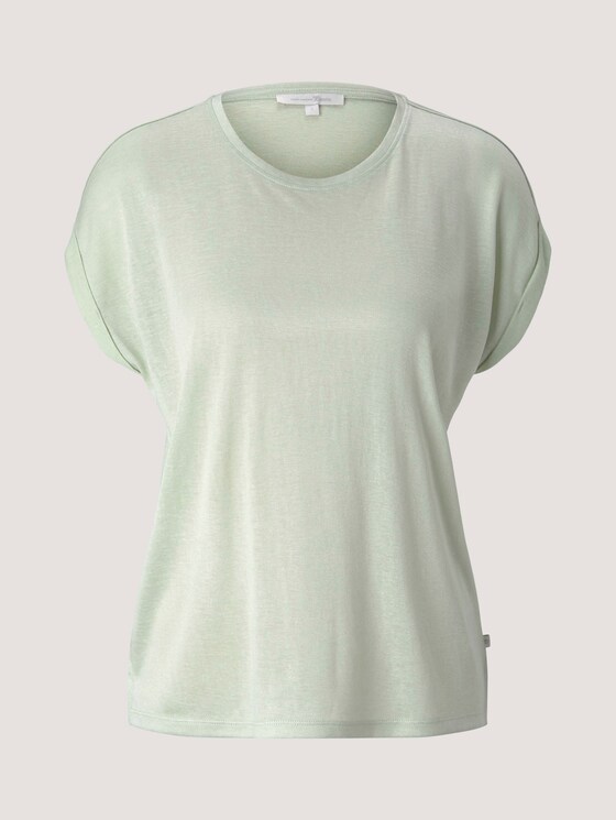 T-Shirt mit Ärmelaufschlag - Frauen - light dusty green T-Shirt mit Ärmelaufschlag - Frauen - light dusty green - 7 - TOM TAILOR Denim