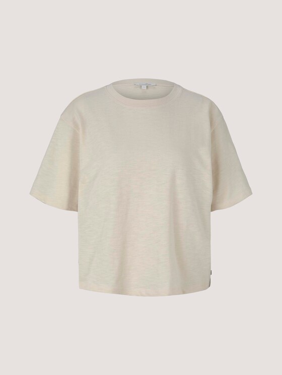 Cropped Basic T-Shirt - Frauen - soft creme beige Cropped Basic T-Shirt - Frauen - soft creme beige - 7 - TOM TAILOR Denim