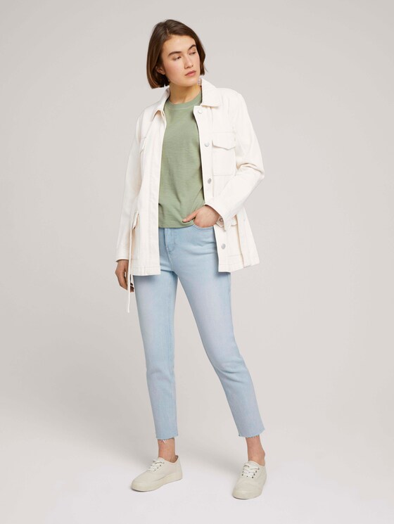 Cropped Basic T-Shirt - Frauen - light dusty green Cropped Basic T-Shirt - Frauen - light dusty green - 3 - TOM TAILOR Denim