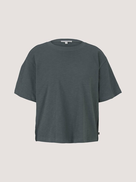 Cropped Basic T-Shirt - Frauen - dusty pine green Cropped Basic T-Shirt - Frauen - dusty pine green - 7 - TOM TAILOR Denim
