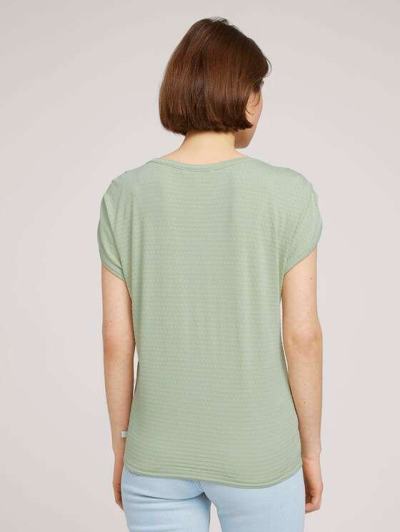 T-Shirt mit Faltendetail - Frauen - light dusty green T-Shirt mit Faltendetail - Frauen - light dusty green - 2 - TOM TAILOR Denim