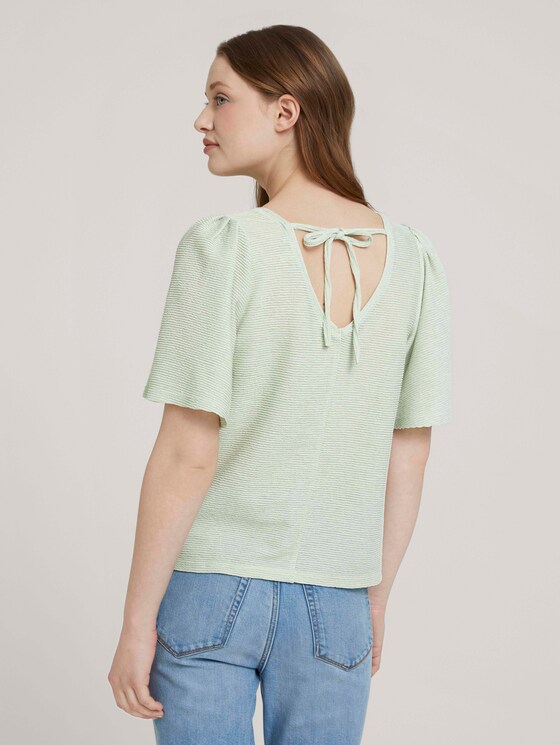 T-Shirt mit Rückenausschnitt - Frauen - light dusty green T-Shirt mit Rückenausschnitt - Frauen - light dusty green - 2 - TOM TAILOR Denim