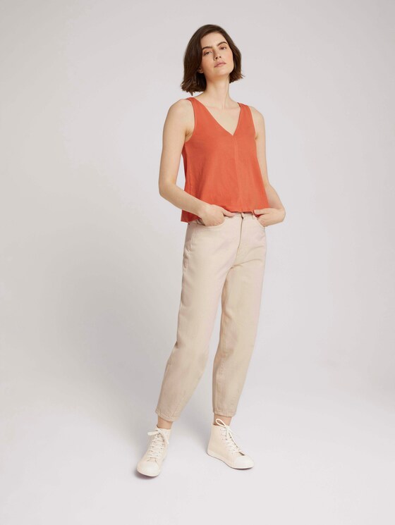 Top mit beidseitigem V-Ausschnitt - Frauen - sundown coral Top mit beidseitigem V-Ausschnitt - Frauen - sundown coral - 3 - TOM TAILOR Denim
