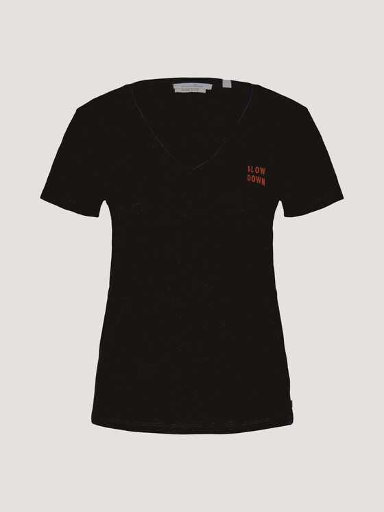 T-Shirt mit Bio-Baumwolle - Frauen - deep black T-Shirt mit Bio-Baumwolle - Frauen - deep black - 7 - TOM TAILOR Denim