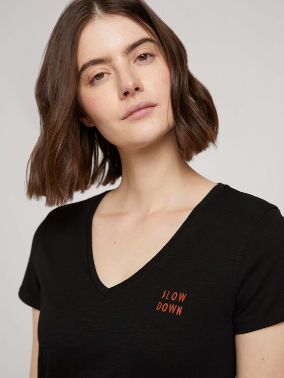 T-Shirt mit Bio-Baumwolle - Frauen - deep black T-Shirt mit Bio-Baumwolle - Frauen - deep black - 9 - TOM TAILOR Denim