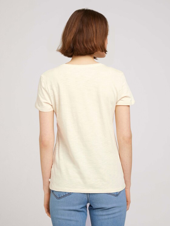 T-Shirt mit Bio-Baumwolle - Frauen - soft creme beige T-Shirt mit Bio-Baumwolle - Frauen - soft creme beige - 2 - TOM TAILOR Denim