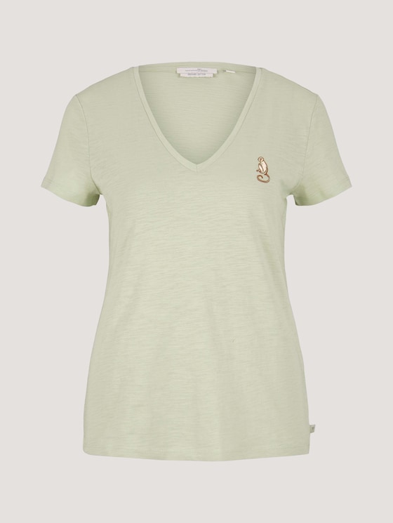 T-Shirt mit Bio-Baumwolle - Frauen - light dusty green T-Shirt mit Bio-Baumwolle - Frauen - light dusty green - 7 - TOM TAILOR Denim