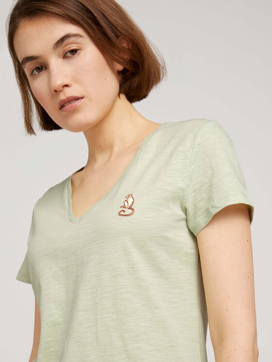 T-Shirt mit Bio-Baumwolle - Frauen - light dusty green T-Shirt mit Bio-Baumwolle - Frauen - light dusty green - 9 - TOM TAILOR Denim