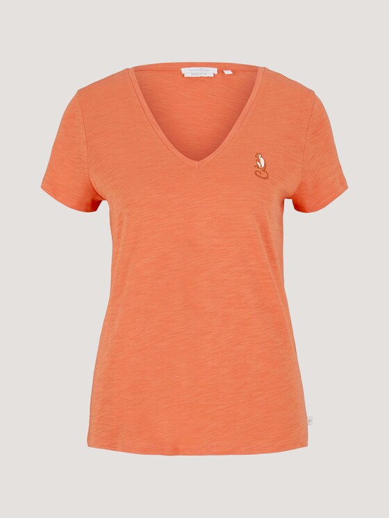 T-Shirt mit Bio-Baumwolle - Frauen - sundown coral T-Shirt mit Bio-Baumwolle - Frauen - sundown coral - 7 - TOM TAILOR Denim