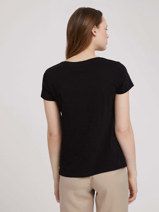 Print T-Shirt mit Bio-Baumwolle - Frauen - deep black Print T-Shirt mit Bio-Baumwolle - Frauen - deep black - 2 - TOM TAILOR Denim