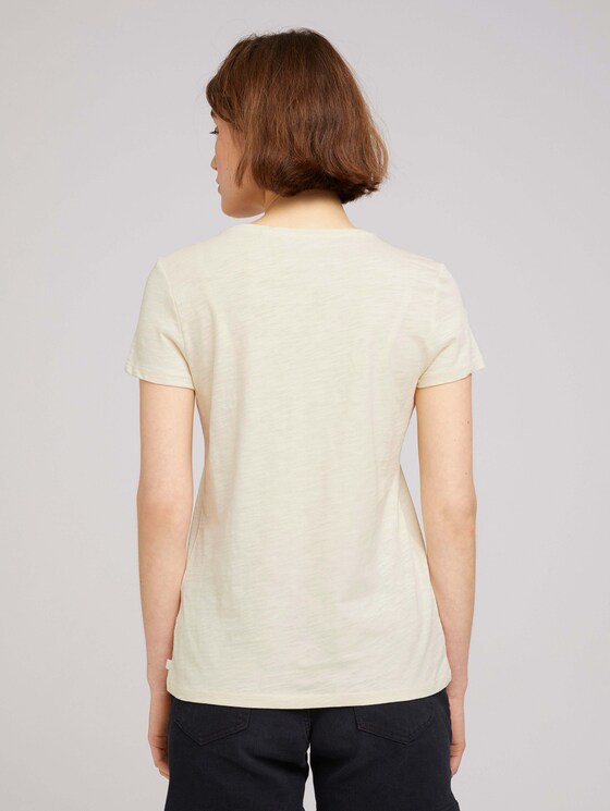 Print T-Shirt mit Bio-Baumwolle - Frauen - soft creme beige Print T-Shirt mit Bio-Baumwolle - Frauen - soft creme beige - 2 - TOM TAILOR Denim