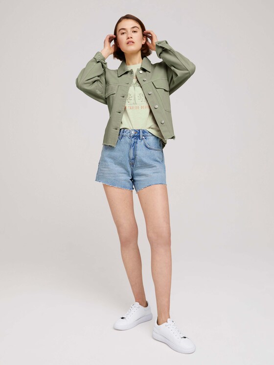 Print T-Shirt mit Bio-Baumwolle - Frauen - light dusty green Print T-Shirt mit Bio-Baumwolle - Frauen - light dusty green - 3 - TOM TAILOR Denim