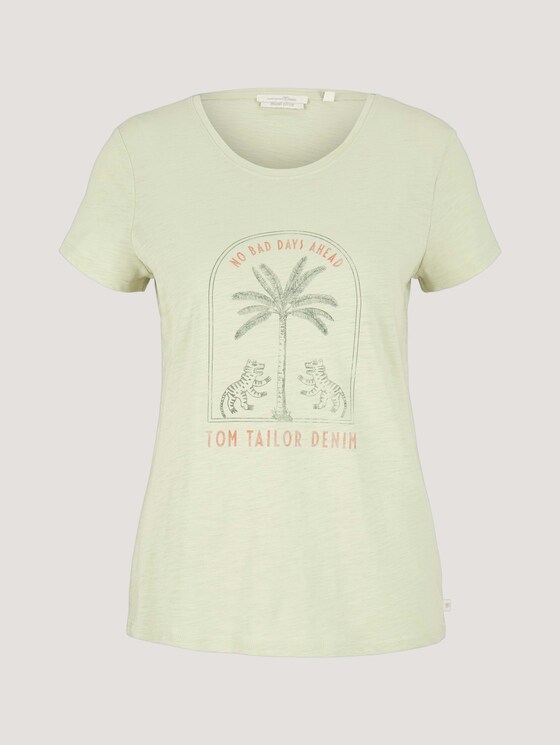Print T-Shirt mit Bio-Baumwolle - Frauen - light dusty green Print T-Shirt mit Bio-Baumwolle - Frauen - light dusty green - 7 - TOM TAILOR Denim