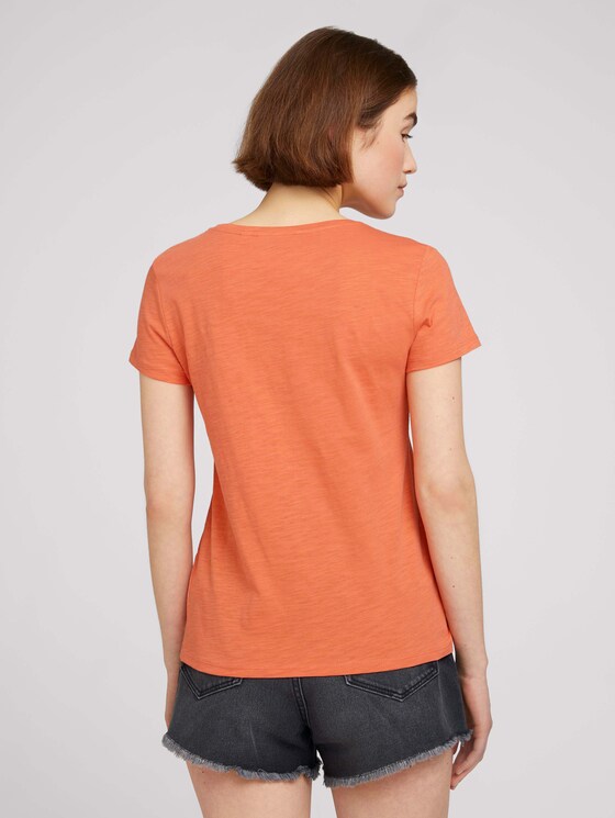 Print T-Shirt mit Bio-Baumwolle - Frauen - sundown coral Print T-Shirt mit Bio-Baumwolle - Frauen - sundown coral - 2 - TOM TAILOR Denim