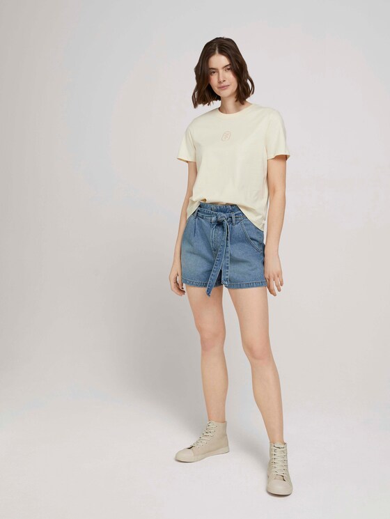 Print T-Shirt mit Bio-Baumwolle - Frauen - soft creme beige Print T-Shirt mit Bio-Baumwolle - Frauen - soft creme beige - 3 - TOM TAILOR Denim