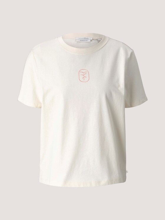 Print T-Shirt mit Bio-Baumwolle - Frauen - soft creme beige Print T-Shirt mit Bio-Baumwolle - Frauen - soft creme beige - 7 - TOM TAILOR Denim
