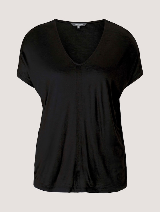 T-Shirt mit V-Ausschnitt - Frauen - deep black T-Shirt mit V-Ausschnitt - Frauen - deep black - 7 - Mine to five