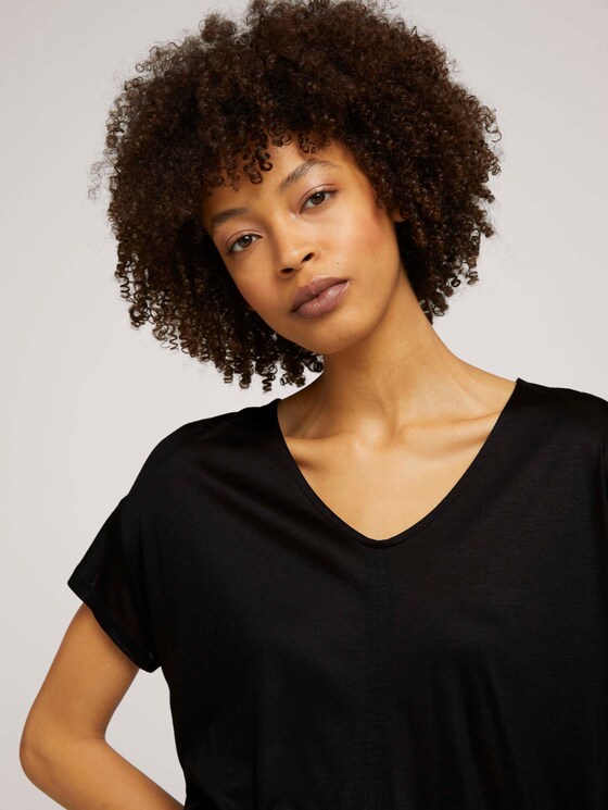 T-Shirt mit V-Ausschnitt - Frauen - deep black T-Shirt mit V-Ausschnitt - Frauen - deep black - 9 - Mine to five