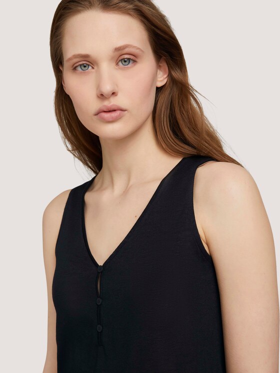 Fließendes Top mit Knopfleiste - Frauen - deep black Fließendes Top mit Knopfleiste - Frauen - deep black - 9 - TOM TAILOR Denim