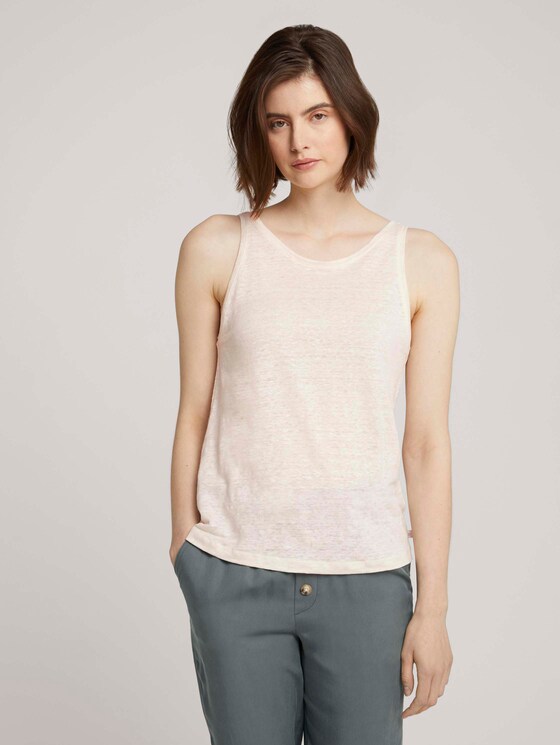 Loose Fit Top mit Leinen - Frauen - soft creme beige Loose Fit Top mit Leinen - Frauen - soft creme beige - 1 - TOM TAILOR Denim