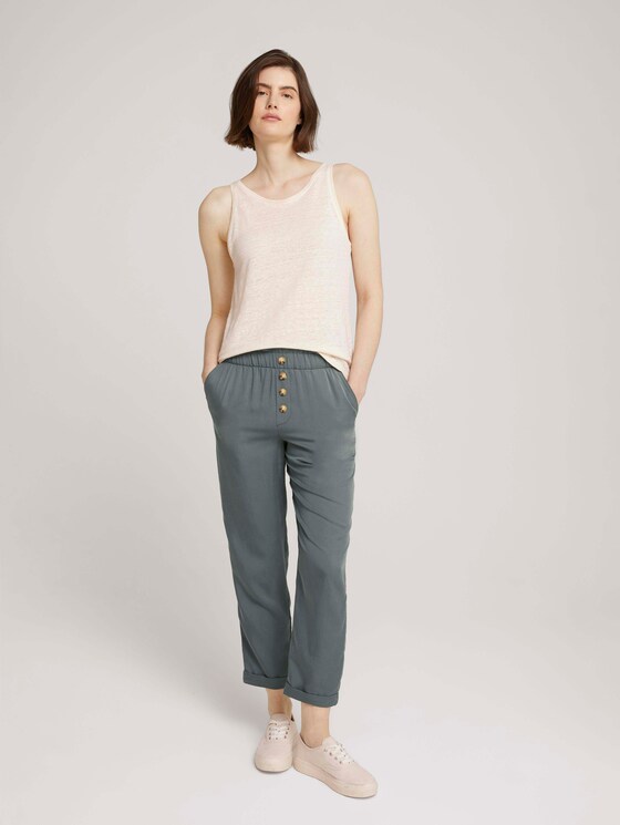 Loose Fit Top mit Leinen - Frauen - soft creme beige Loose Fit Top mit Leinen - Frauen - soft creme beige - 3 - TOM TAILOR Denim
