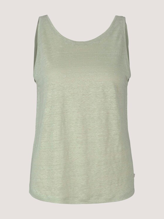 Loose Fit Top mit Leinen - Frauen - light dusty green Loose Fit Top mit Leinen - Frauen - light dusty green - 7 - TOM TAILOR Denim