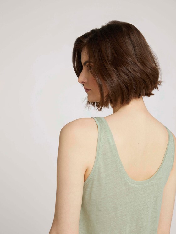 Loose Fit Top mit Leinen - Frauen - light dusty green Loose Fit Top mit Leinen - Frauen - light dusty green - 9 - TOM TAILOR Denim