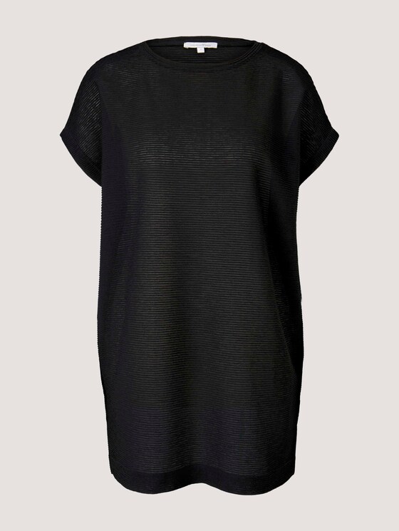Langes T-Shirt mit Schlitzen - Frauen - deep black Langes T-Shirt mit Schlitzen - Frauen - deep black - 7 - TOM TAILOR Denim
