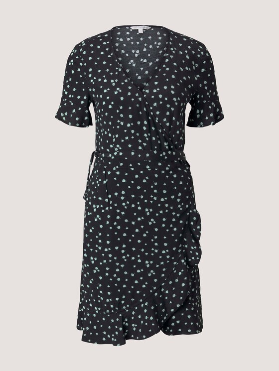 gemustertes Mini Wickelkleid - Frauen - black minimal flower print gemustertes Mini Wickelkleid - Frauen - black minimal flower print - 7 - TOM TAILOR Denim