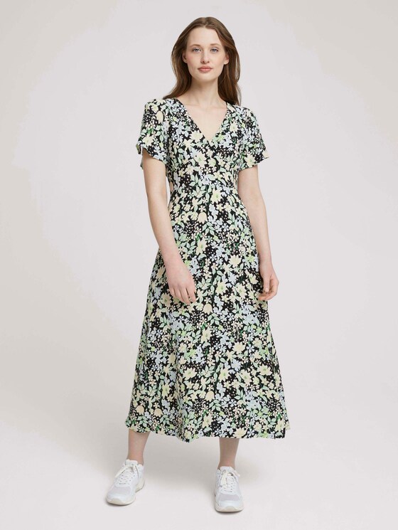 gemustertes Midikleid - Frauen - flower print gemustertes Midikleid - Frauen - flower print - 1 - TOM TAILOR Denim