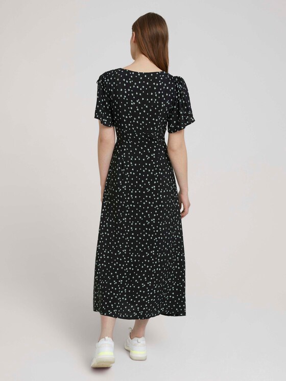 gemustertes Midikleid - Frauen - black minimal flower print gemustertes Midikleid - Frauen - black minimal flower print - 2 - TOM TAILOR Denim
