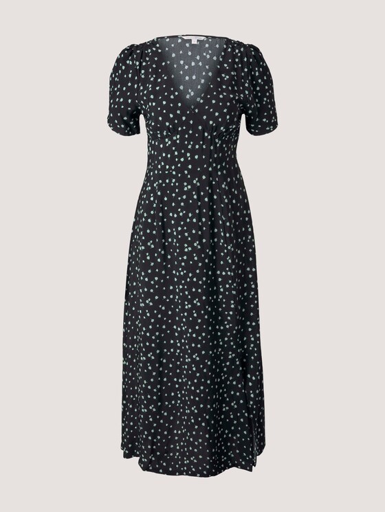 gemustertes Midikleid - Frauen - black minimal flower print gemustertes Midikleid - Frauen - black minimal flower print - 7 - TOM TAILOR Denim
