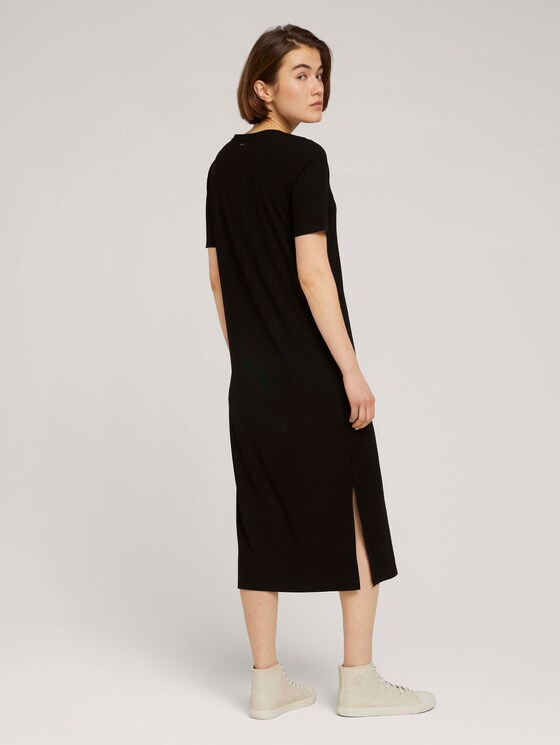 Midikleid mit Rippstruktur - Frauen - deep black Midikleid mit Rippstruktur - Frauen - deep black - 2 - TOM TAILOR Denim