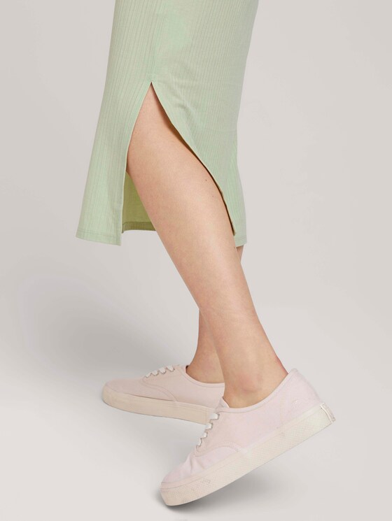 Midikleid mit Rippstruktur - Frauen - light dusty green Midikleid mit Rippstruktur - Frauen - light dusty green - 9 - TOM TAILOR Denim