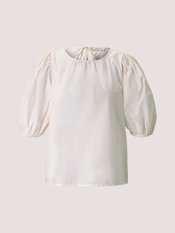 Ballonärmel Bluse mit Bio-Baumwolle - Frauen - Gardenia White Ballonärmel Bluse mit Bio-Baumwolle - Frauen - Gardenia White - 7 - TOM TAILOR Denim